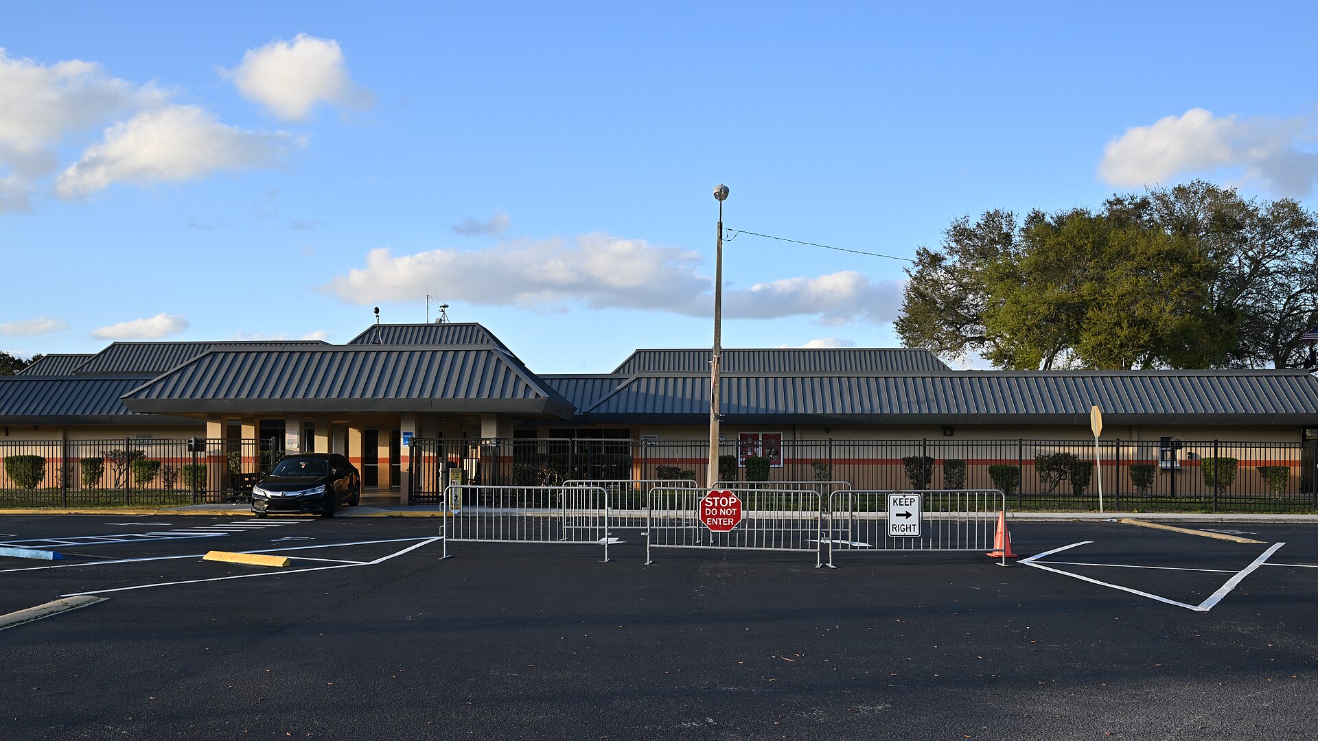 The main entrance to Cocoa High School on Tiger Trail.