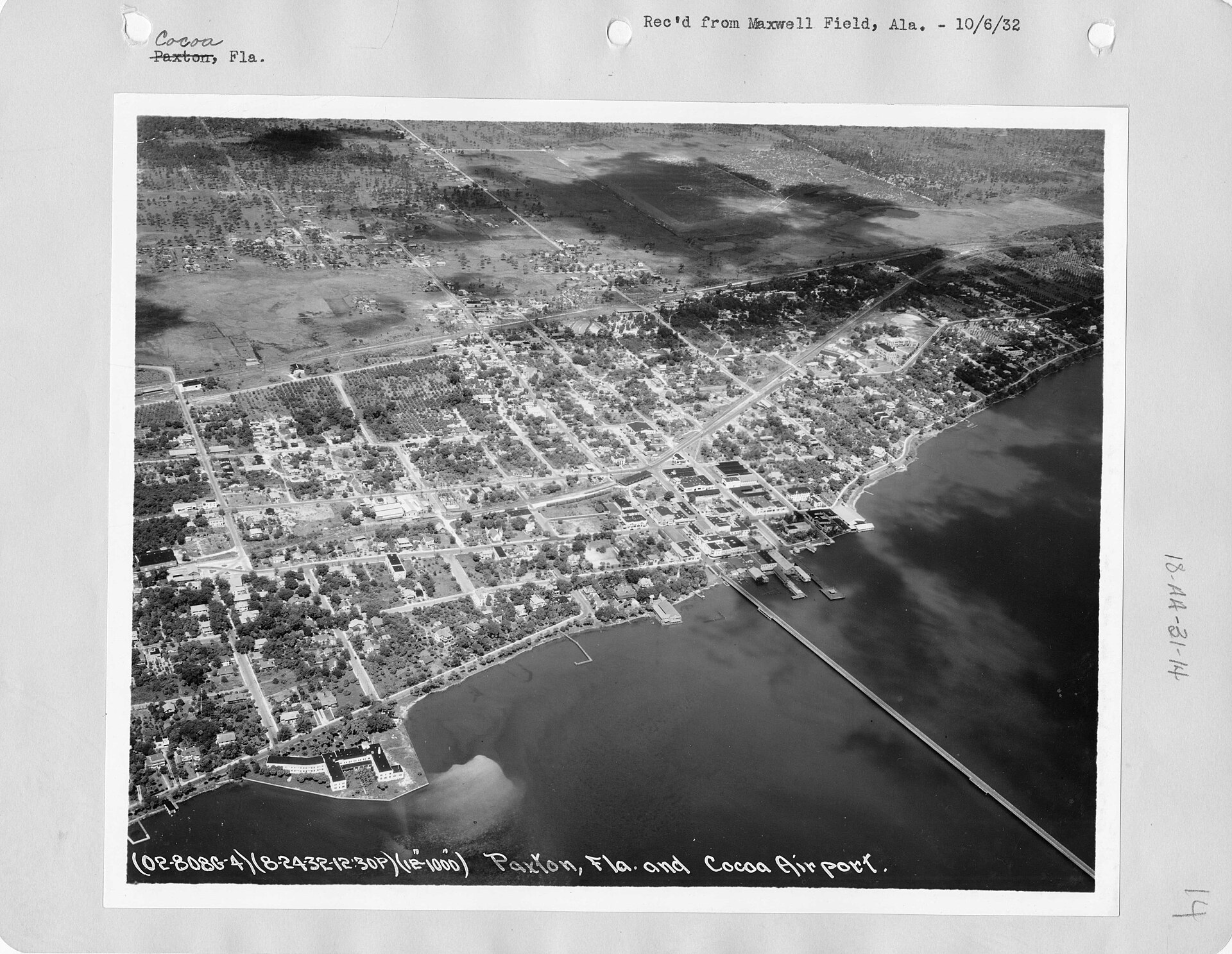 Photograph of Cocoa, Florida from the National Archives, the city whose west-side Black neighborhoods supplied the labor that built the citrus economy.